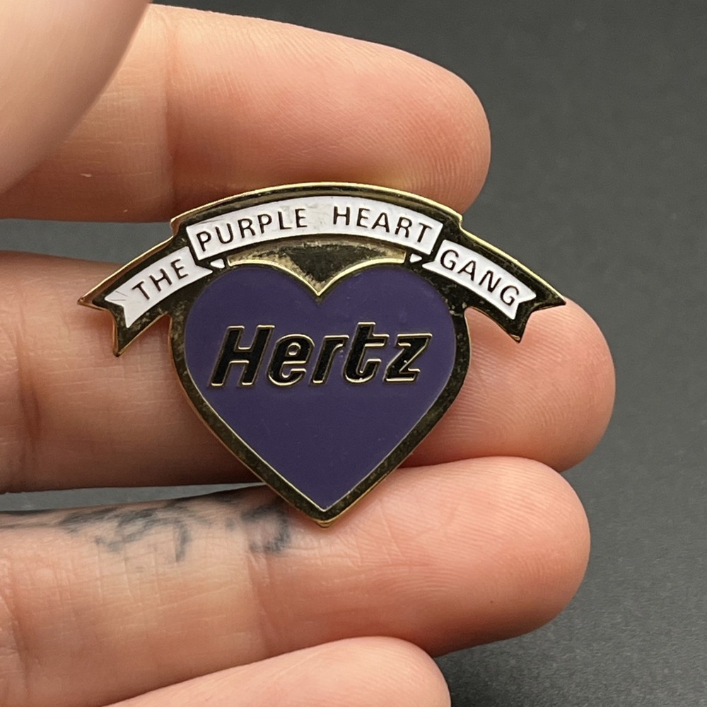 Hertz Rental Cars The Purple Heart Gang Lapel Hat Pin